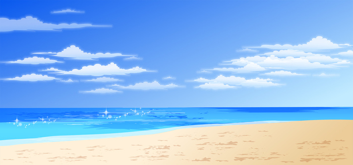 蓝色海滩背景高清