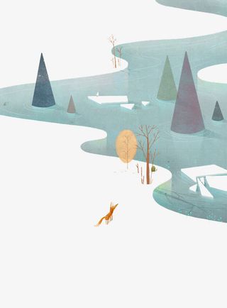 矢量河流素材免抠