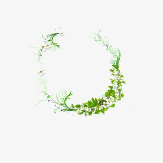 圆形的花环免抠