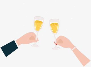 新郎新娘交杯酒免抠