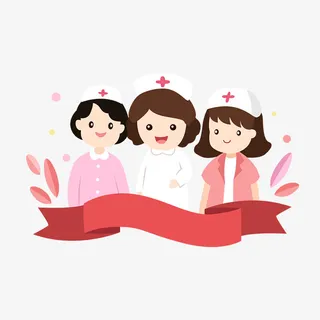 抗击疫情一线医护人员加油原创手绘卡通人免抠