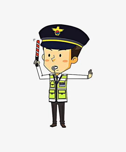 执勤警察帽免抠