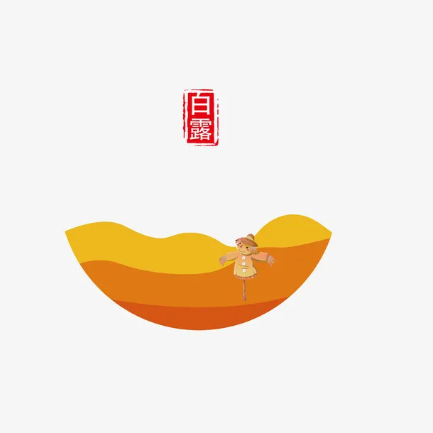 白露节日海报手绘图免抠
