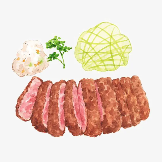 手绘烤肉免抠