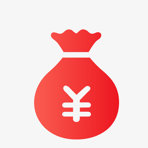 红色钱袋图标免抠