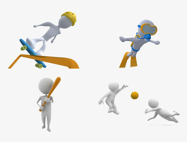 游戏3D人免抠