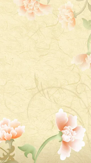 牡丹简约大气H5背景素材高清