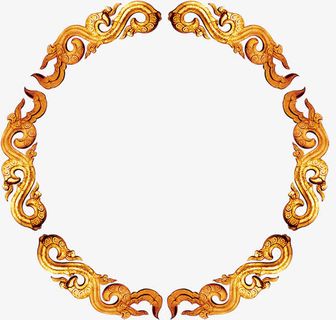 复古圆形边框素材免抠