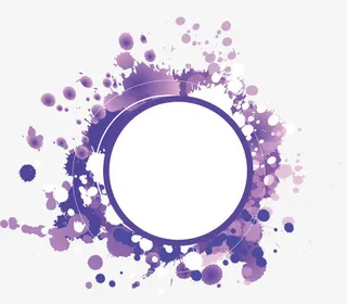 矢量喷溅边框免抠