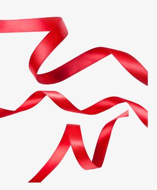 红色绸带元素免抠