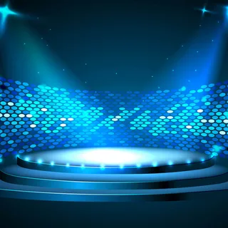 蓝色炫彩动感舞台高清