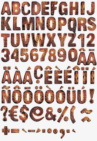 蛇纹艺术字免抠