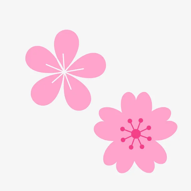 春天植物粉红色花朵春季樱花桃花免抠