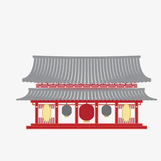 扁平化 房屋 古代房屋 瓦片房免抠