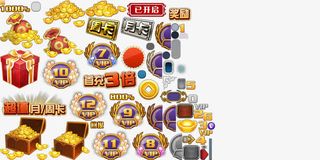 黄金商业配图 金币游戏币免抠