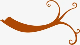 棕色卡通树枝七夕情人节免抠