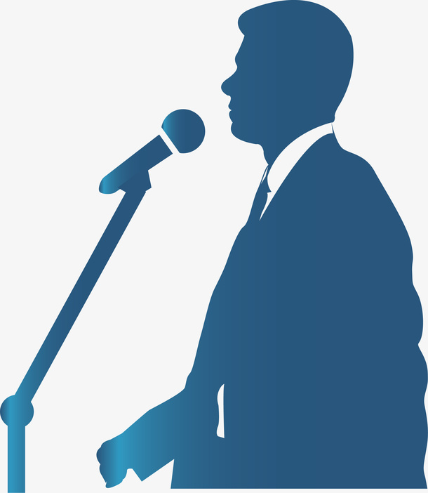 演讲人物设计图标免抠