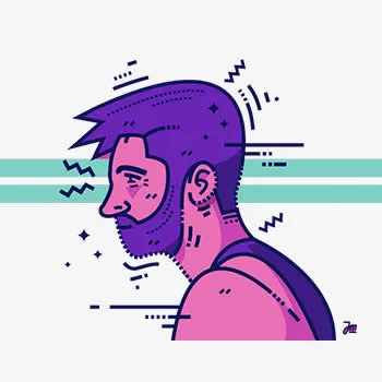 一个看起来很烦躁的人免抠