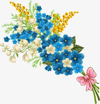 捆绑的鲜花免抠