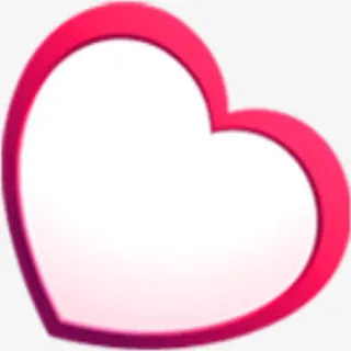 粉色边框爱心免抠