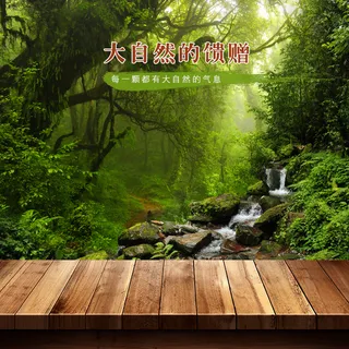 森林大自然坚果PSD分层主图背景素材高清