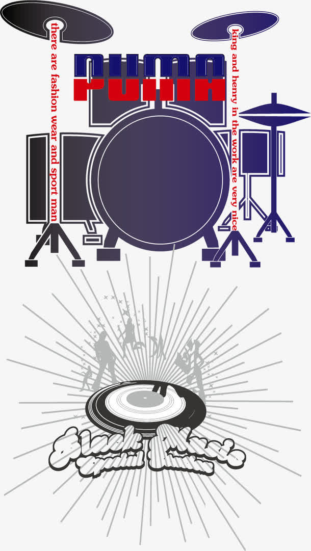 架子鼓创意海报背景素材