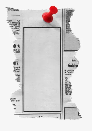 白色带框碎纸片免抠