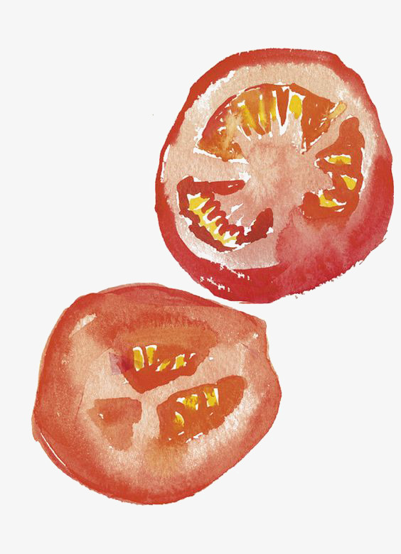 水彩西红柿免抠