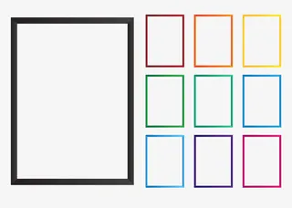 彩色风格边框免抠
