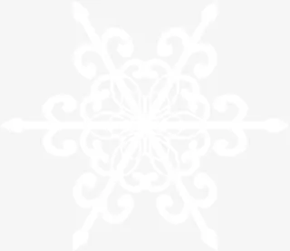 白色几何雪花片免抠
