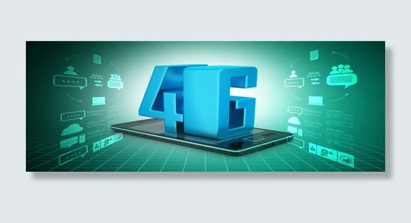 4G网络图标科技背景高清