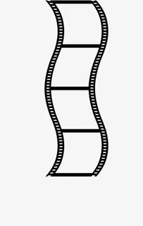 黑色手绘动感电影胶片免抠