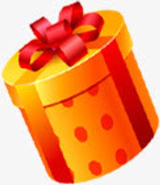 中秋节黄色渐变礼盒包装免抠