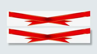 红色丝带蝴蝶结招聘海报免抠