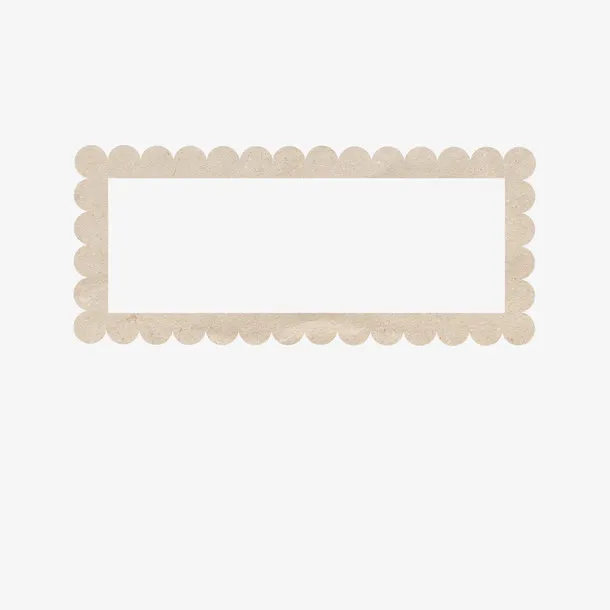 卡通图片边框矢量图 长方形花边免抠