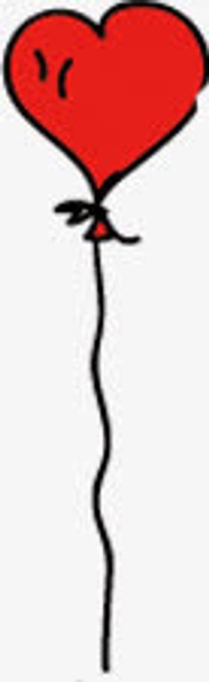 卡通红色气球免抠