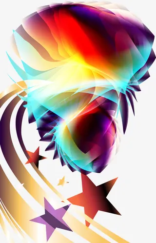 彩色炫彩背景装饰图