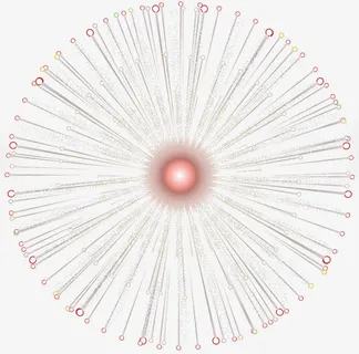 圆形光效烟花免抠