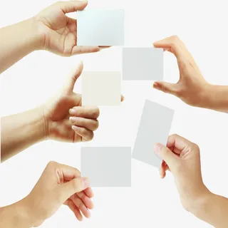 手持卡片姿势集合免抠