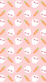 粉色小兔子平面背景高清