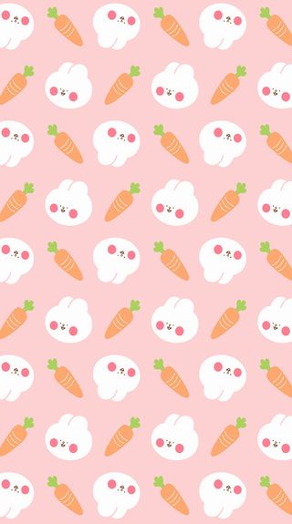 粉色小兔子平面背景高清