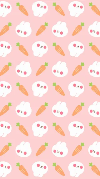 粉色小兔子平面背景高清