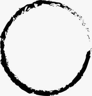 水墨透明边框免抠