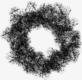 朋克暗黑几何水墨圆形效果免抠