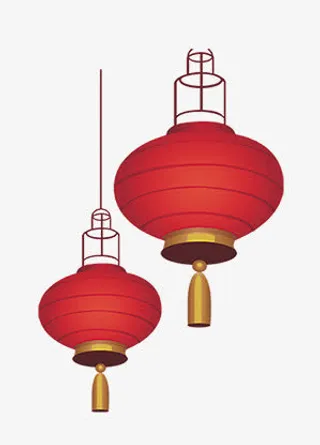 元宵节大红灯笼免抠