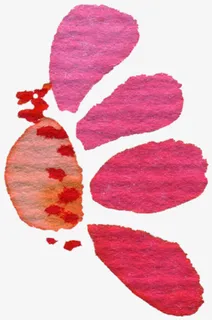 手绘粉色鲜花首页免抠