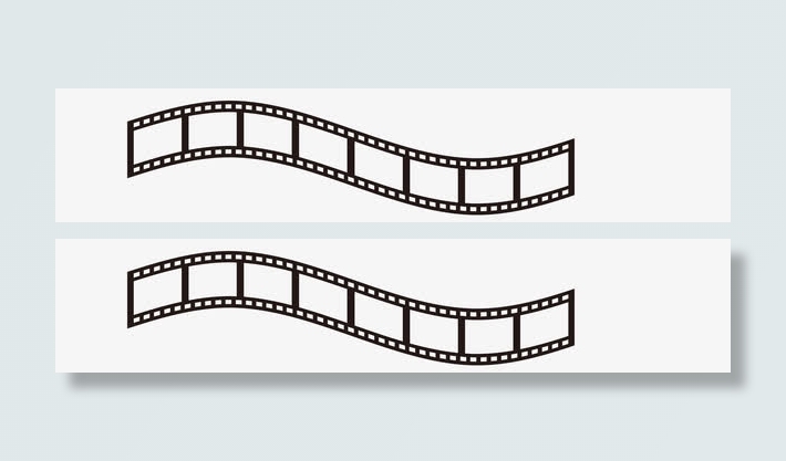 波浪胶片边框免抠