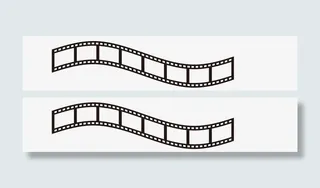 波浪胶片边框免抠