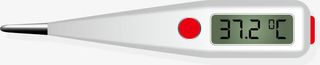 白色卡通温度计免抠