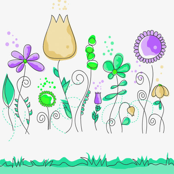 手绘花朵合集免抠